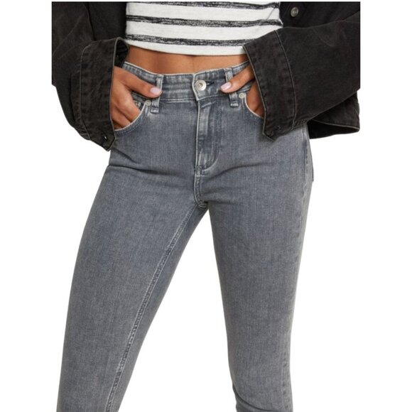 Rag & Bone Cate Mid Rise Ankle Skinny Jeans Colby Gray Size 26 Revolve $255 - Picture 3 of 16